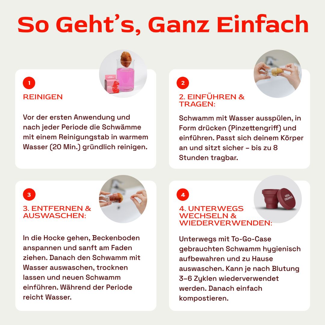 Starterset Menstruationsschwamm Hera Organics Anwendung lang_de