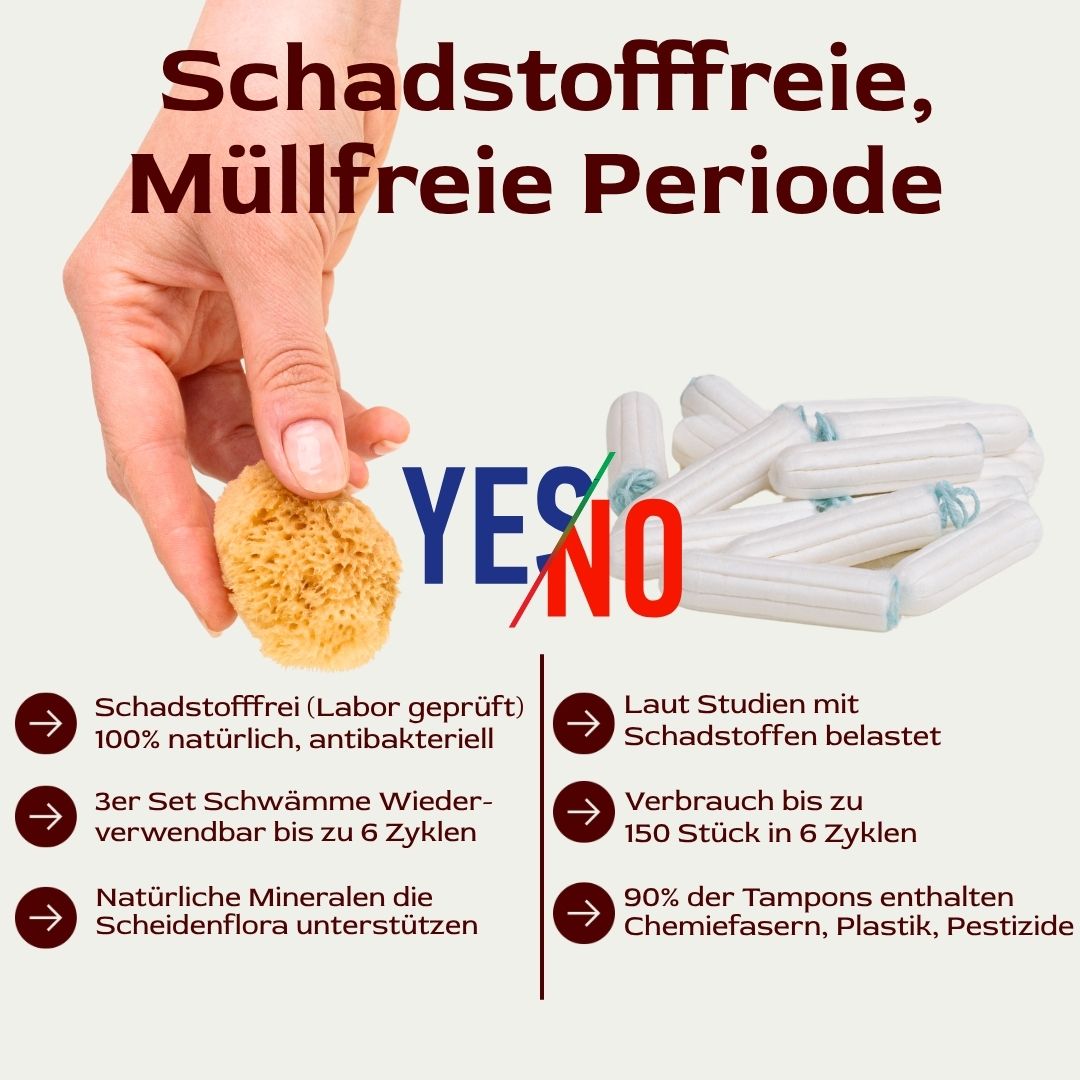 Menstruationsschwamm vs. Tampons