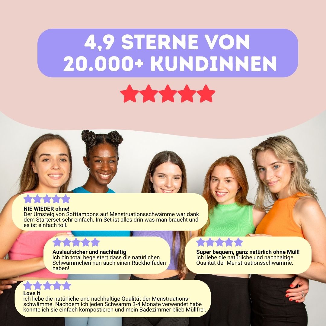 3er Set HERA Menstruations schwamm